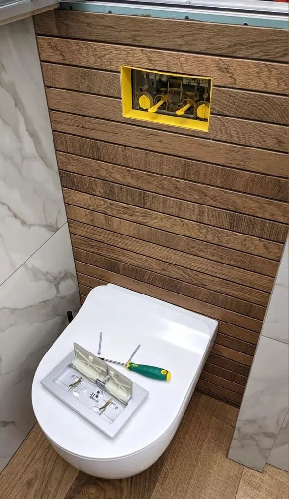 Установка подвесного унитаза